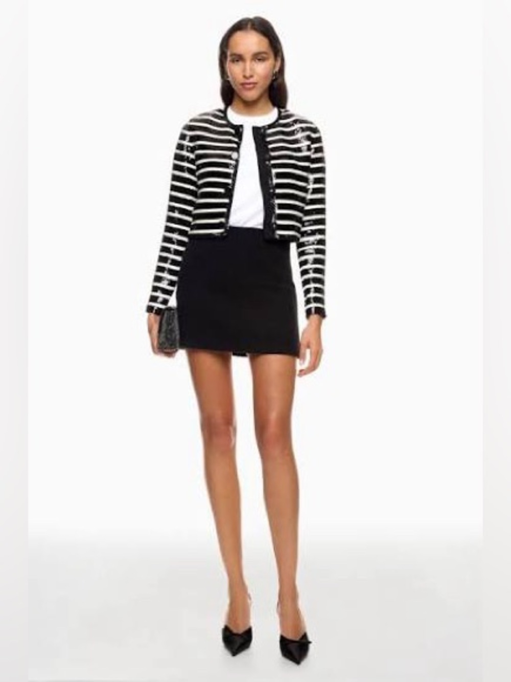 Mickey Sequin Stripe Stretch Cotton Jacket
Veronica Beard